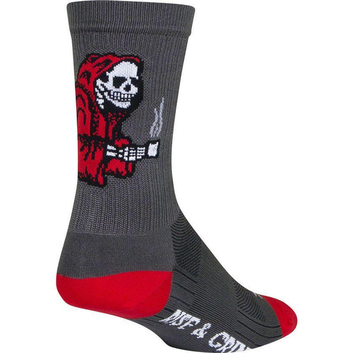 SockGuy SGX Rise and Grind Socks - 6 Gray Small/Medium