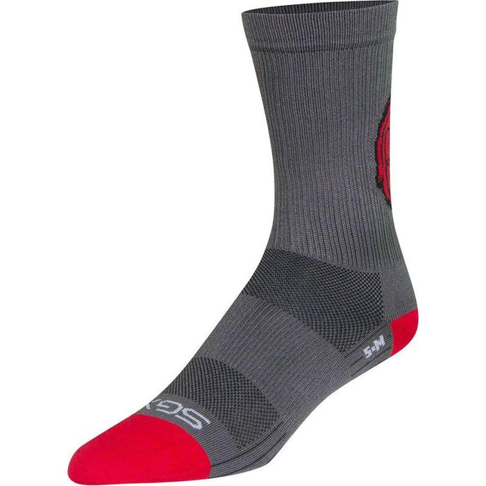 SockGuy SGX Rise and Grind Socks - 6 Gray Large/X-Large