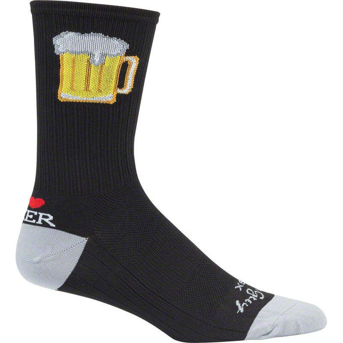 SockGuy SGX Tallboy Socks - 6 Black Small/Medium