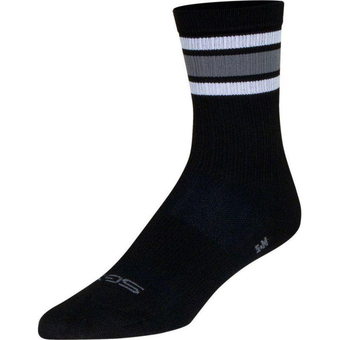 SockGuy SGX Throwback Socks - 6 Black Small/Medium