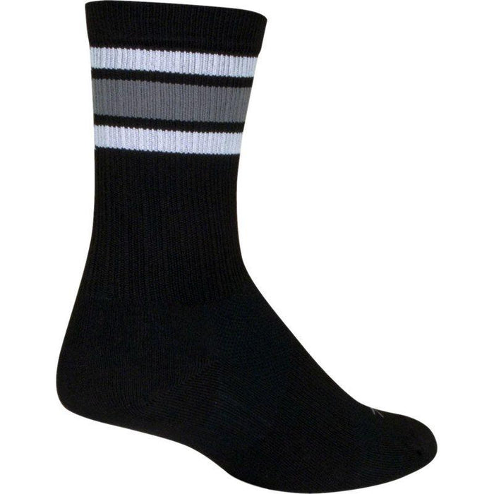 SockGuy SGX Throwback Socks - 6 Black Large/X-Large