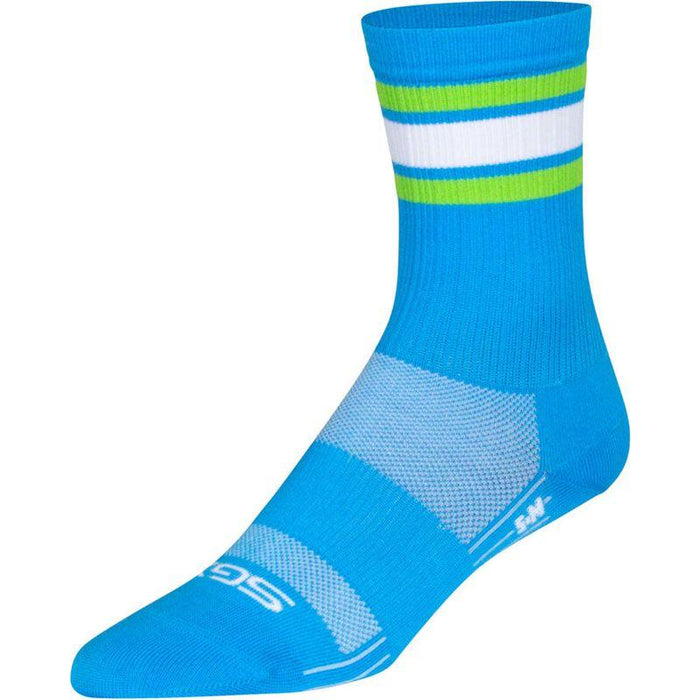 SockGuy SGX Throwback Socks - 6 Blue Small/Medium