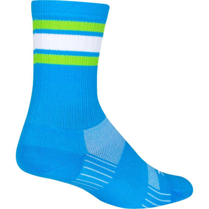 SockGuy SGX Throwback Socks - 6 Blue Small/Medium