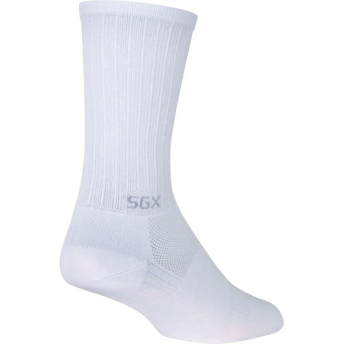 SockGuy SGX White Socks - 6 White Small/Medium