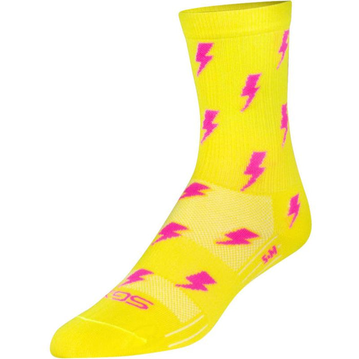 SockGuy SGX Lit Socks - 6 Yellow Small/Medium