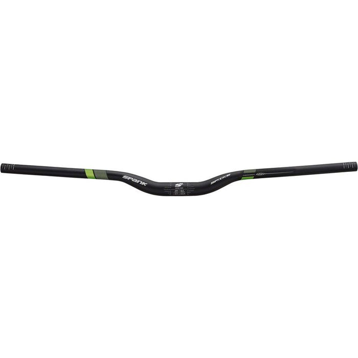 Spank Spike 800 Vibrocore Riser Handlebar: 31.8 800mm 30mm Rise Black/Green
