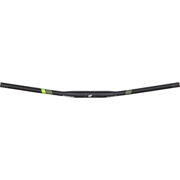 Spank Spike 800 Vibrocore Riser Handlebar: 31.8 800mm 30mm Rise Black/Green