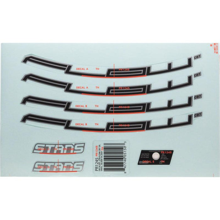 Stans No Tubes Flow CB7 Rim Decal set