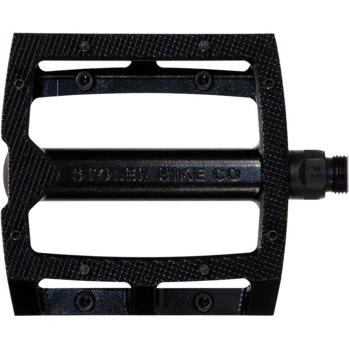 Stolen Throttle Platform Aluminum 9/16 Black Bicycle Pedals