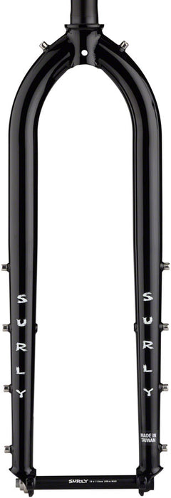 Surly Dinner Fork - 29 15x110mm Thru-Axle 1-1/8 Straight Steerer 485mm Axle to Crown Steel Black