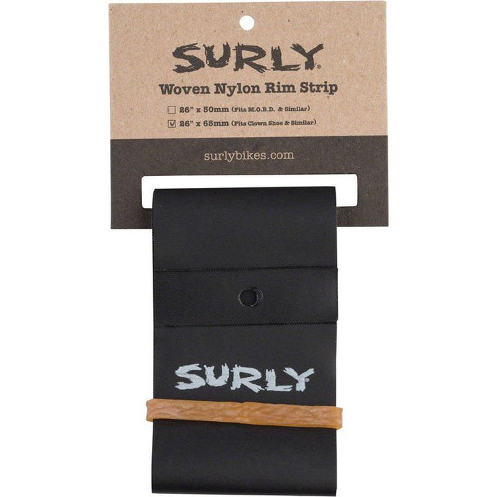 Surly Rim Strip: For Clown Shoe Rim Nylon 65mm wide Black