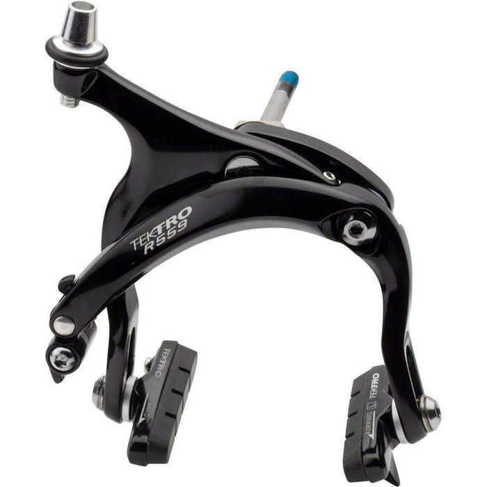 Tektro R559 Road Caliper Brake - Rear Dual Pivot Nutted Mounting Bolts High Polish Black