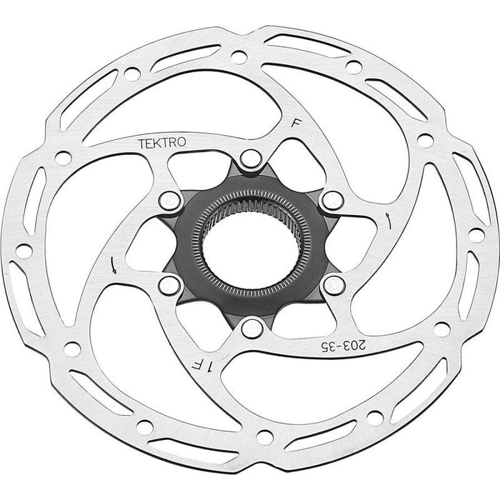 Tektro TR-35 Disc Brake Rotor - 203mm Center-Lock 1.8mm Thickness Silver