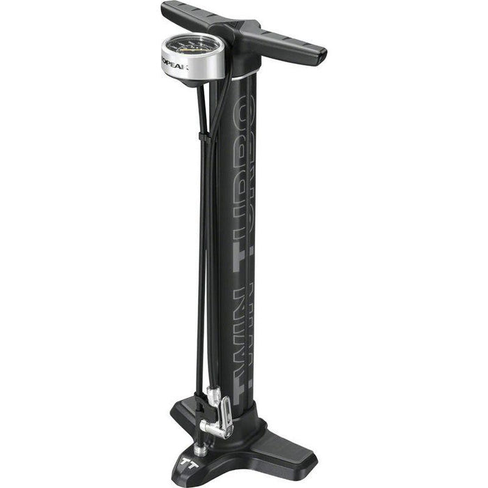 Topeak Joe Blow Twin Turbo Floor Pump SmartHead Black