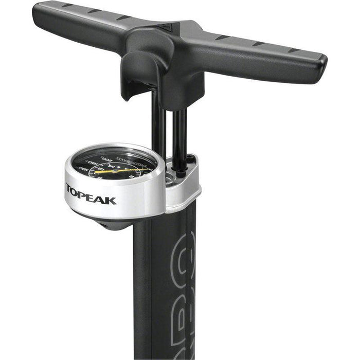 Topeak Joe Blow Twin Turbo Floor Pump SmartHead Black