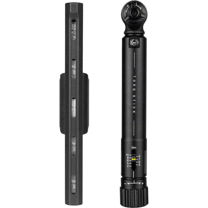 Topeak Torq Stick Ratcheting Torque Wrench - Adjustable 2-10Nm Range 5 Piece Bit Set Black