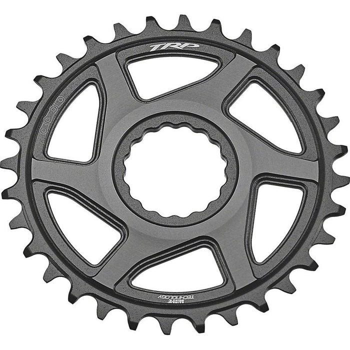 TRP CR-M9050 Boost Direct Mount Chainring - 32t 12-Speed CINCH Mount 3mm Offset 7075-T6 Aluminum Sandblasted Black/Space Gray