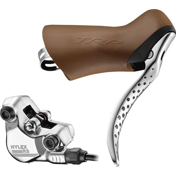 TRP Hylex RS Disc Brake and Lever - Left Hand Lever Hydraulic Flat Mount Gum/Silver