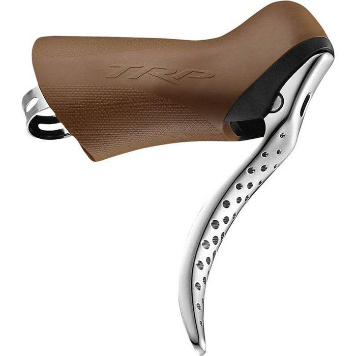 TRP Hylex RS Disc Brake and Lever - Left Hand Lever Hydraulic Flat Mount Gum/Silver