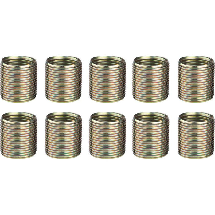 Unior Proprietary Crank Repair Pedal Thread Inserts for Right Crankarm 9/16: 10 Pack Brass