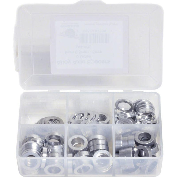 Wheels Manufacturing Kit of six assorted sizes (.5 to 5mm) 125 Spacers in storage box
