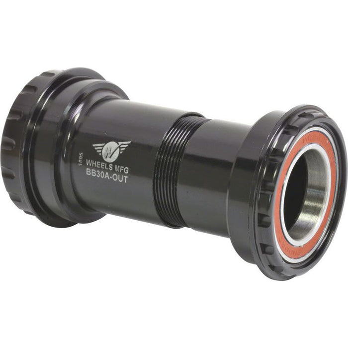 Wheels Manufacturing BB30A Outboard Bottom Bracket for 24mm cranks (Shimano) with Angular Contact Bearings Black