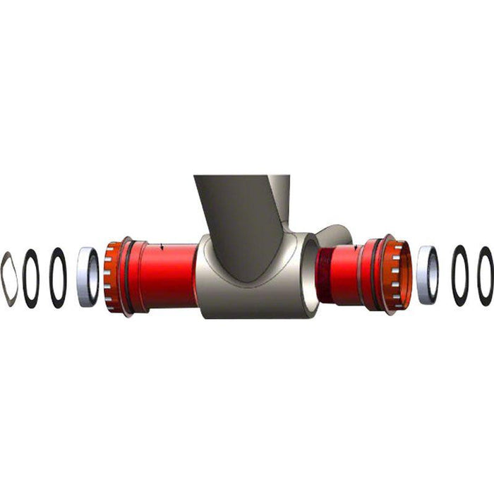Wheels Manufacturing BB30 to Shimano Thread-Together Bottom Bracket with ZERO Ceramic Hybrid Bearings Black