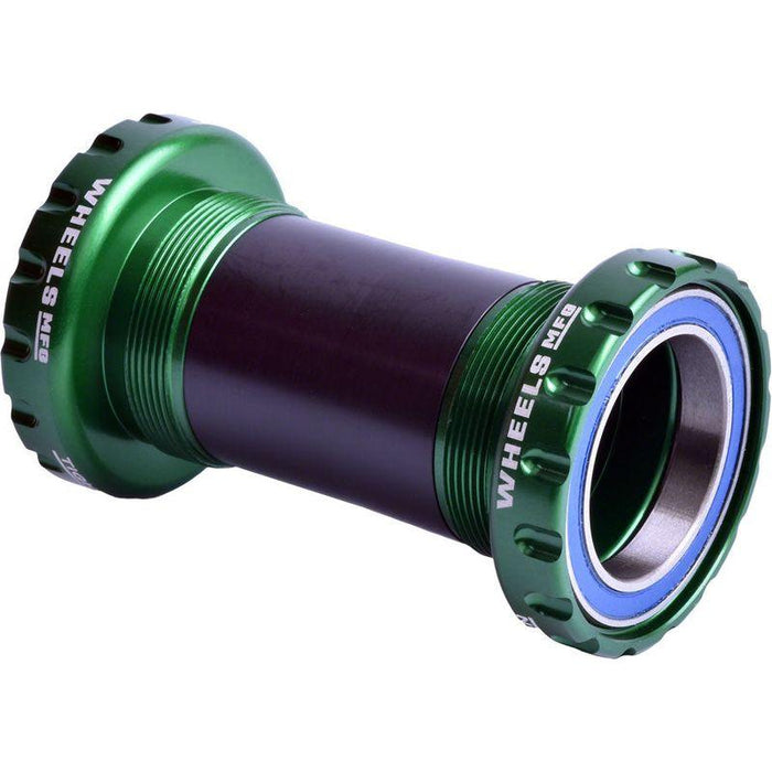 Wheels Manufacturing BSA Bottom Bracket - DUB Spindle ABEC 3 Green