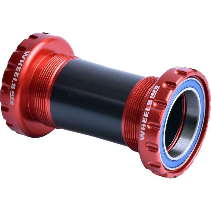 Wheels Manufacturing BSA 30 Bottom Bracket - English (BSA) Frame Interface ABEC-3 Bearings For 30mm Spindle Red