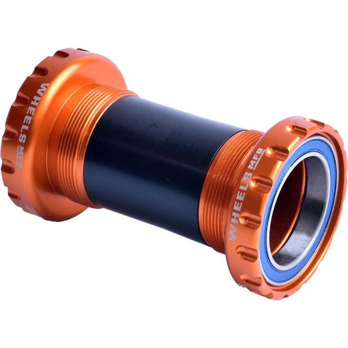 Wheels Manufacturing BSA 30 Bottom Bracket - English (BSA) Frame Interface ABEC-3 Bearings For 30mm Spindle Orange