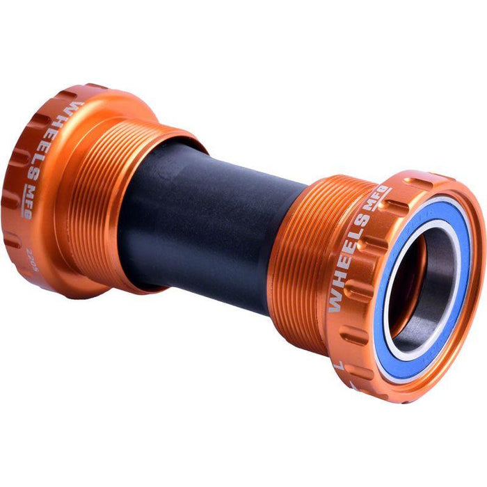 Wheels Manufacturing BSA Bottom Bracket - Shimano Hollowtech II Spindle ABEC 3 Orange