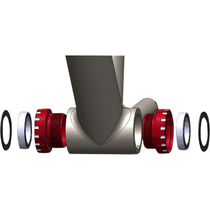 Wheels Manufacturing BSA Bottom Bracket - SRAM Road ABEC-3 Bearings Gray Cups