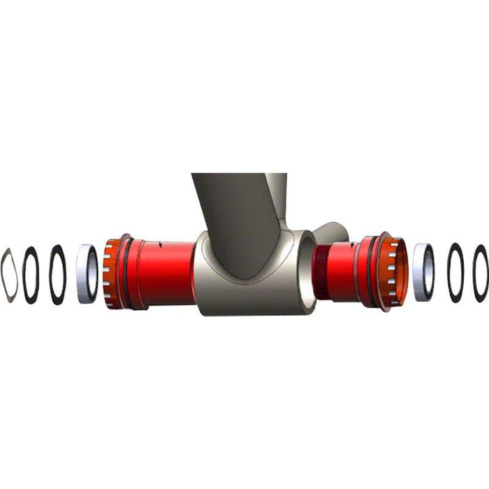 Wheels Manufacturing PressFit 30 to Shimano Thread-Together Bottom Bracket with ZERO Ceramic Hybrid Bearings Black