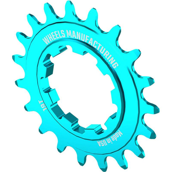 Wheels Manufacturing SOLO-SPEED Cog - 19t Fits SOLO-SPLINE and SOLO-XD kits Teal
