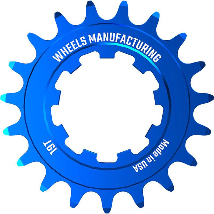 Wheels Manufacturing SOLO-SPEED Cog - 19t Fits SOLO-SPLINE and SOLO-XD kits Blue