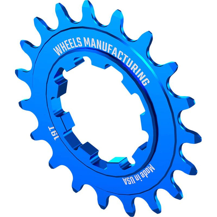 Wheels Manufacturing SOLO-SPEED Cog - 19t Fits SOLO-SPLINE and SOLO-XD kits Blue