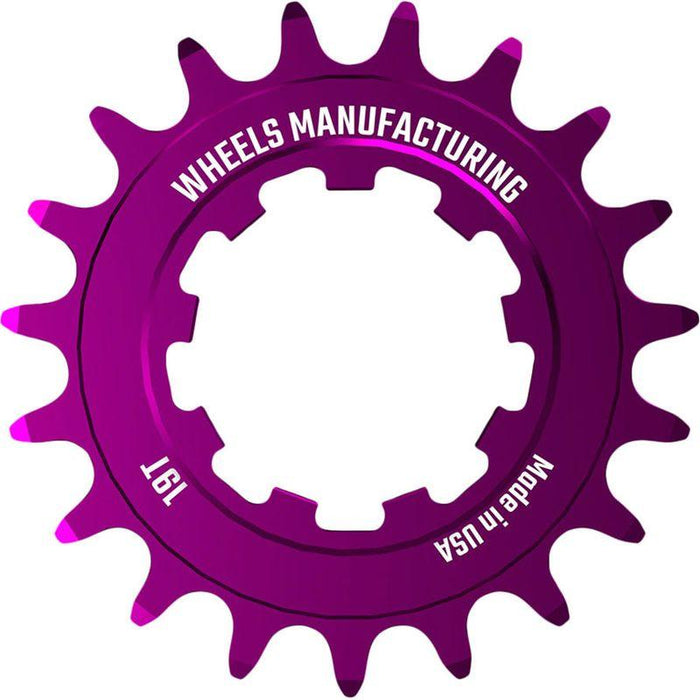 Wheels Manufacturing SOLO-SPEED Cog - 19t Fits SOLO-SPLINE and SOLO-XD kits Purple
