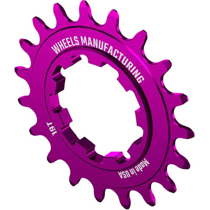 Wheels Manufacturing SOLO-SPEED Cog - 19t Fits SOLO-SPLINE and SOLO-XD kits Purple