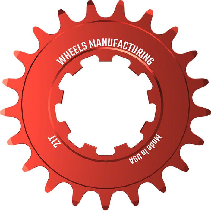 Wheels Manufacturing SOLO-SPEED Cog - 21t Fits SOLO-SPLINE and SOLO-XD kits Red