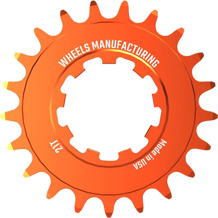 Wheels Manufacturing SOLO-SPEED Cog - 21t Fits SOLO-SPLINE and SOLO-XD kits Orange