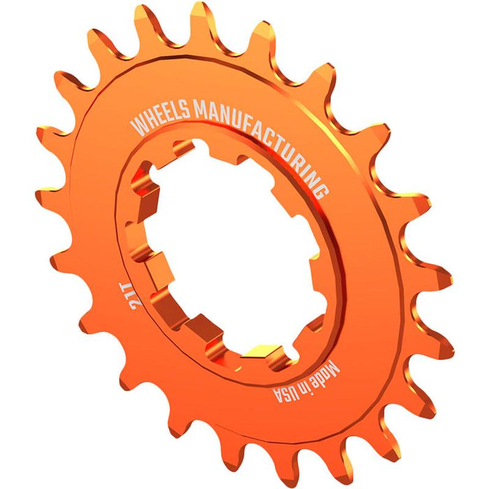 Wheels Manufacturing SOLO-SPEED Cog - 21t Fits SOLO-SPLINE and SOLO-XD kits Orange