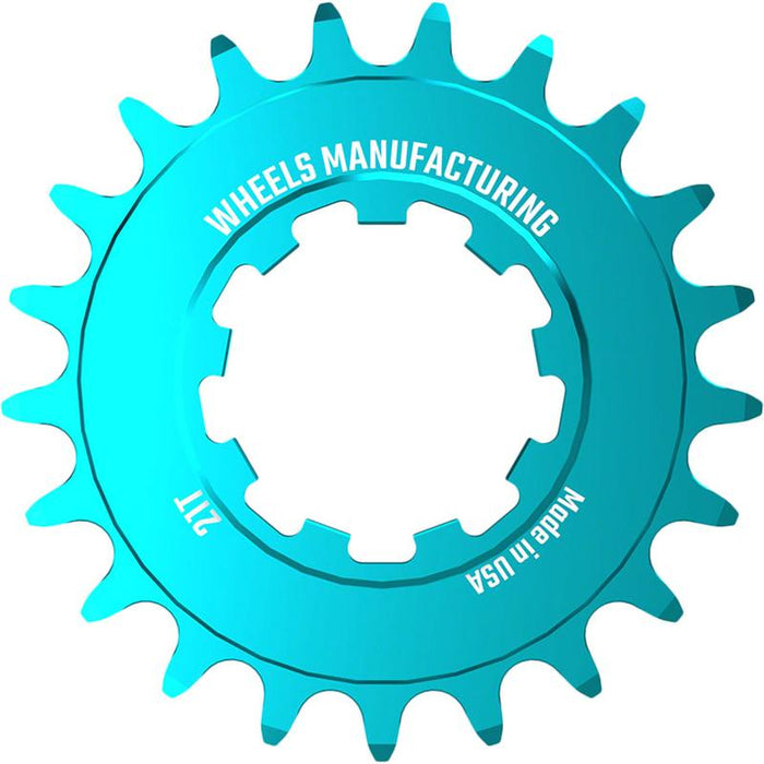 Wheels Manufacturing SOLO-SPEED Cog - 21t Fits SOLO-SPLINE and SOLO-XD kits Teal