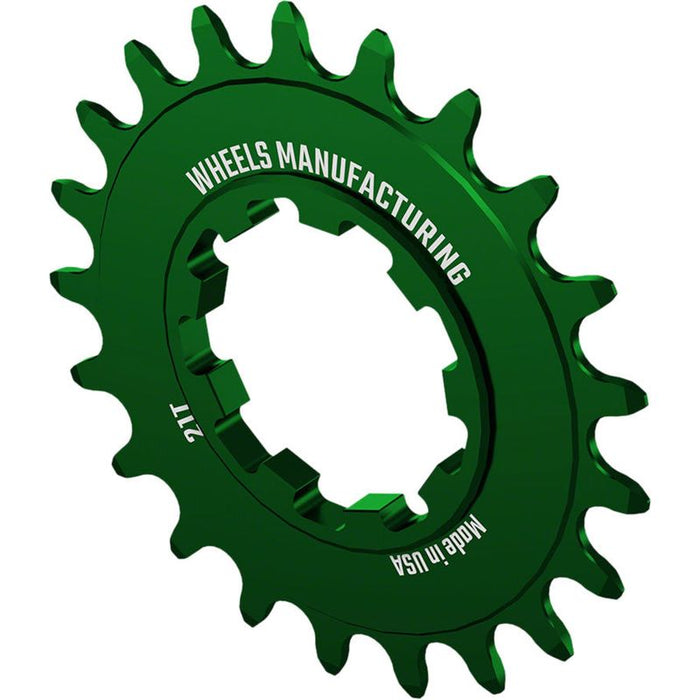 Wheels Manufacturing SOLO-SPEED Cog - 21t Fits SOLO-SPLINE and SOLO-XD kits Green