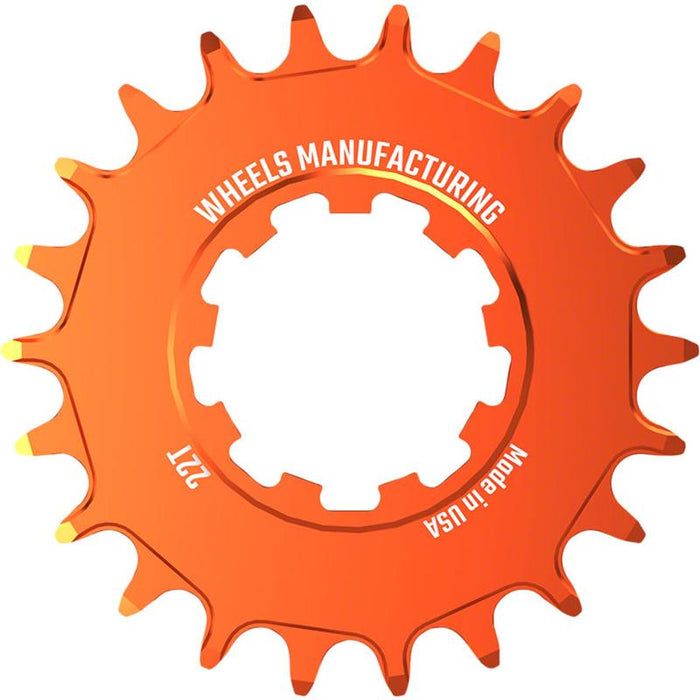 Wheels Manufacturing SOLO-SPEED Cog - 22t Fits SOLO-SPLINE and SOLO-XD kits Orange