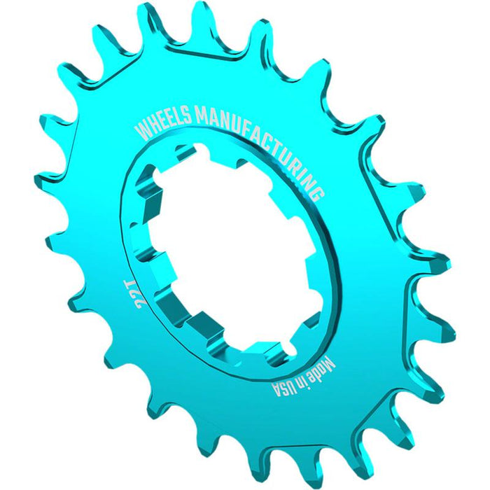 Wheels Manufacturing SOLO-SPEED Cog - 22t Fits SOLO-SPLINE and SOLO-XD kits Teal