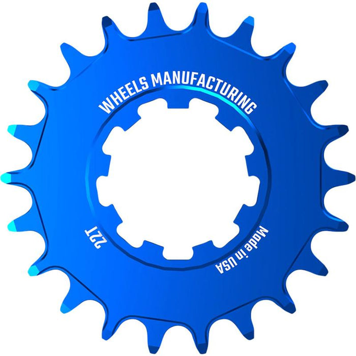 Wheels Manufacturing SOLO-SPEED Cog - 22t Fits SOLO-SPLINE and SOLO-XD kits Blue