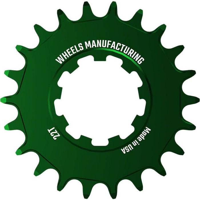 Wheels Manufacturing SOLO-SPEED Cog - 22t Fits SOLO-SPLINE and SOLO-XD kits Green