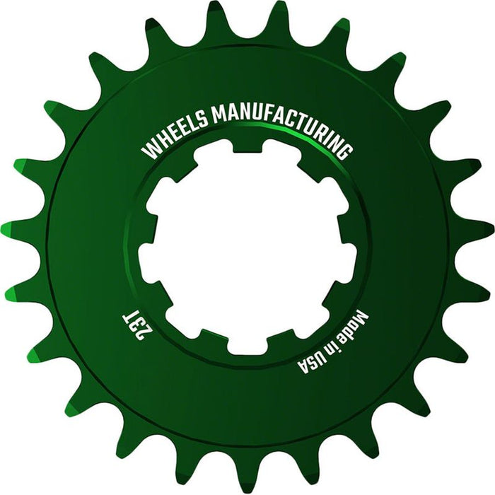 Wheels Manufacturing SOLO-SPEED Cog - 23t Fits SOLO-SPLINE and SOLO-XD kits Green