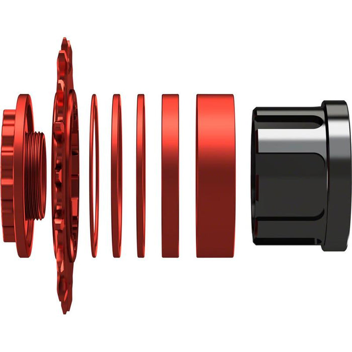 Wheels Manufacturing SOLO-SPLINE Micro Spline Single Speed Conversion Kit - 18t For Shimano Micro Spline Hub Bodies Red