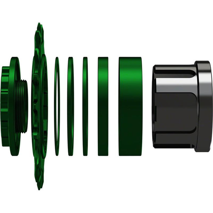 Wheels Manufacturing SOLO-SPLINE Micro Spline Single Speed Conversion Kit - 18t For Shimano Micro Spline Hub Bodies Green